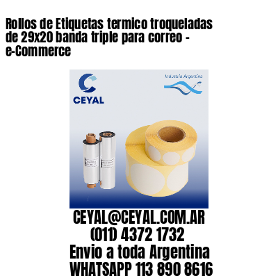Rollos de Etiquetas termico troqueladas de 29×20 banda triple para correo – e-Commerce