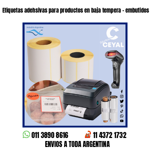Etiquetas adehsivas para productos en baja tempera – embutidos