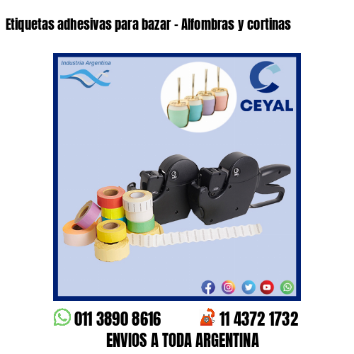 Etiquetas adhesivas para bazar – Alfombras y cortinas