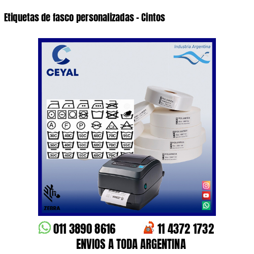 Etiquetas de fasco personalizadas – Cintos