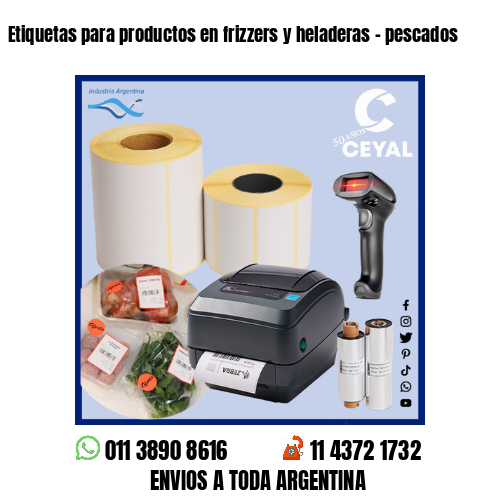 Etiquetas para productos en frizzers y heladeras – pescados