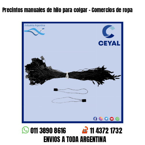 Precintos manuales de hilo para colgar – Comercios de ropa