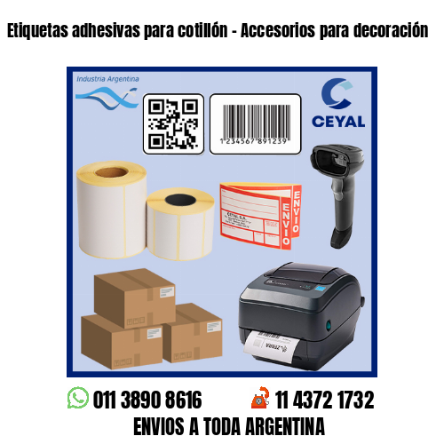Etiquetas adhesivas para cotillón – Accesorios para decoración