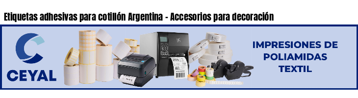 Etiquetas adhesivas para cotillón Argentina - Accesorios para decoración