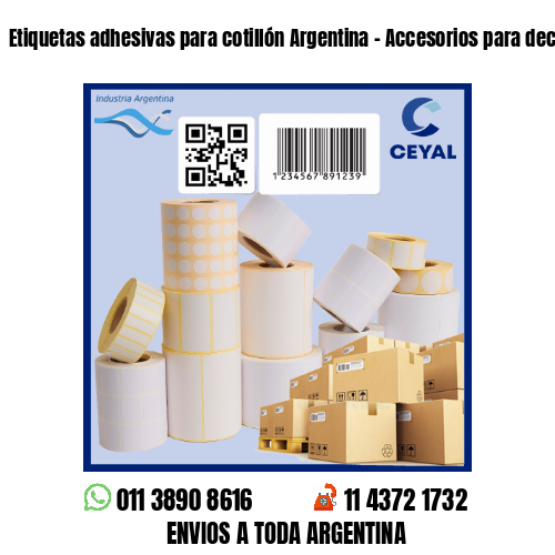 Etiquetas adhesivas para cotillón Argentina – Accesorios para decoración