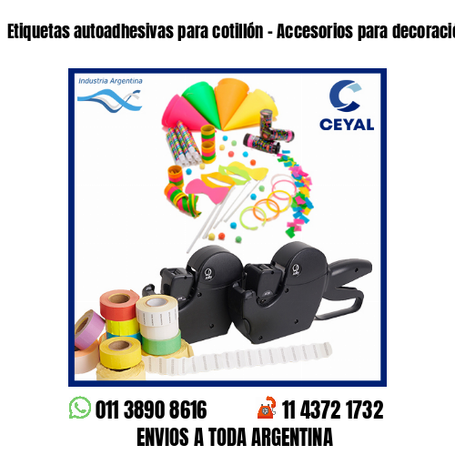 Etiquetas autoadhesivas para cotillón – Accesorios para decoración