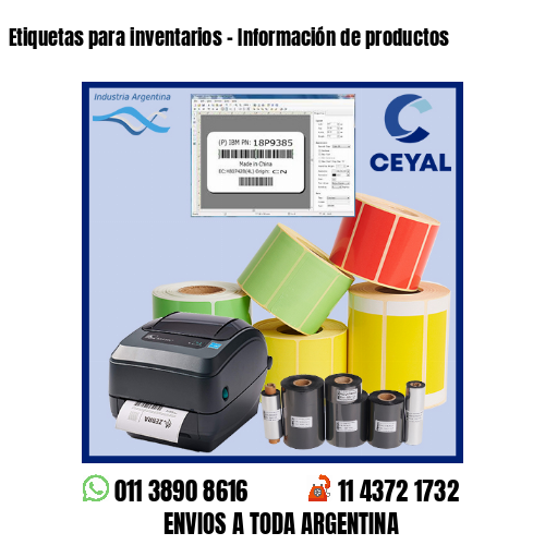 Etiquetas para inventarios – Información de productos