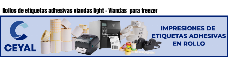 Rollos de etiquetas adhesivas viandas light - Viandas para freezer