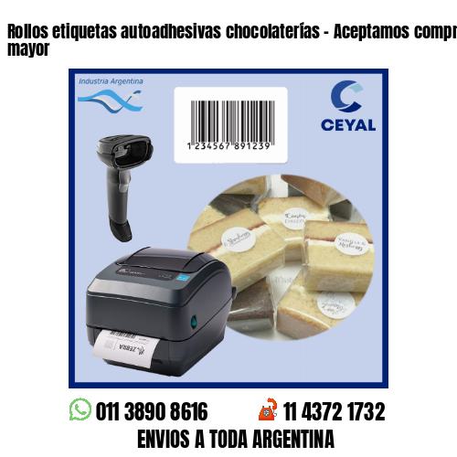 Rollos etiquetas autoadhesivas chocolaterías – Aceptamos compras al por menor y mayor