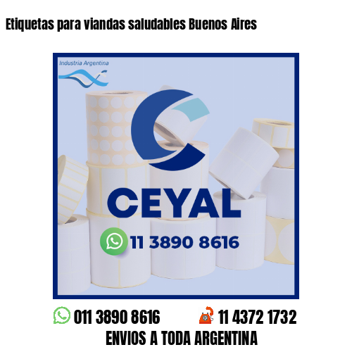 Etiquetas para viandas saludables Buenos Aires