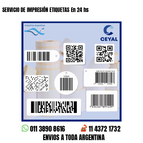SERVICIO DE IMPRESIÓN ETIQUETAS En 24 hs