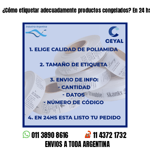 ¿Cómo etiquetar adecuadamente productos congelados? En 24 hs