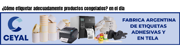 ¿Cómo etiquetar adecuadamente productos congelados? en el dia