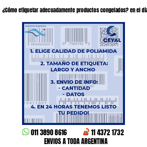 ¿Cómo etiquetar adecuadamente productos congelados? en el dia