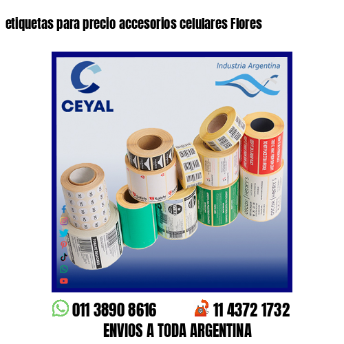 etiquetas para precio accesorios celulares Flores