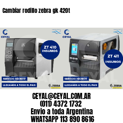 Cambiar rodillo zebra gk 420t