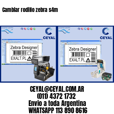 Cambiar rodillo zebra s4m