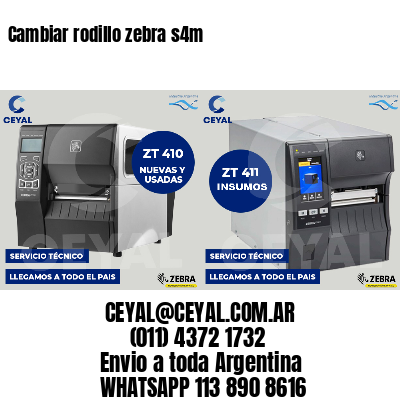 Cambiar rodillo zebra s4m