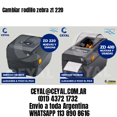 Cambiar rodillo zebra zt 220
