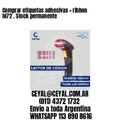 Comprar etiquetas adhesivas ribbon hl72 . Stock permanente