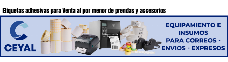Etiquetas adhesivas para Venta al por menor de prendas y accesorios