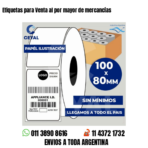 Etiquetas para Venta al por mayor de mercancías