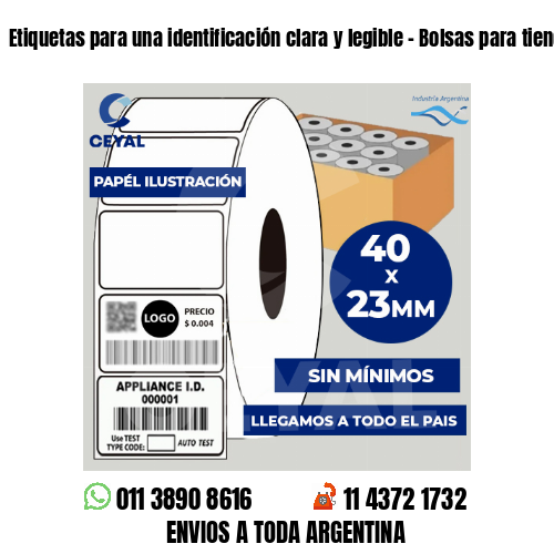 Etiquetas para una identificación clara y legible – Bolsas para tiendas online