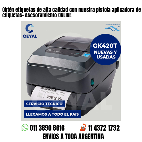 Obtén etiquetas de alta calidad con nuestra pistola aplicadora de hilos para etiquetas- Asesoramiento ONLINE