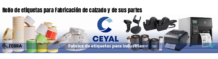 Rollo de etiquetas para Fabricación de calzado y de sus partes