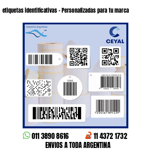 etiquetas identificativas - Personalizadas para tu marca