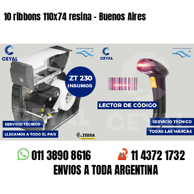 10 ribbons 110x74 resina - Buenos Aires