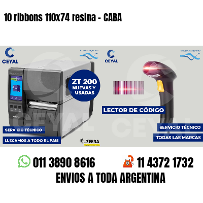 10 ribbons 110x74 resina - CABA