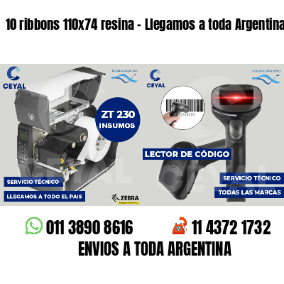 10 ribbons 110x74 resina - Llegamos a toda Argentina