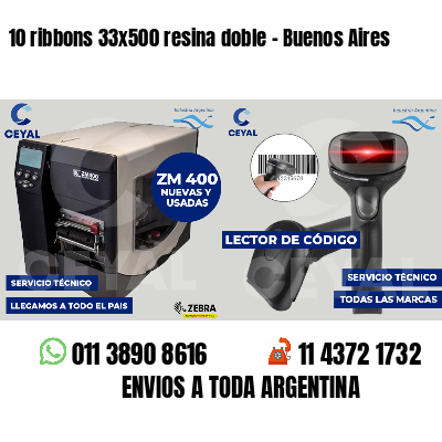 10 ribbons 33x500 resina doble - Buenos Aires