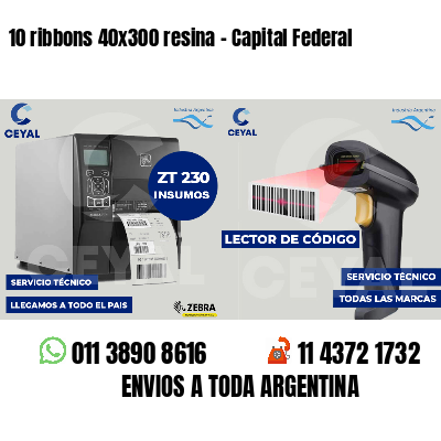 10 ribbons 40x300 resina - Capital Federal