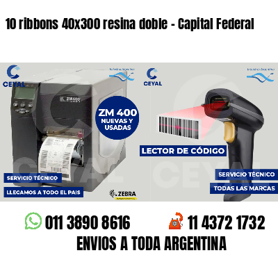 10 ribbons 40x300 resina doble - Capital Federal