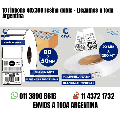 10 ribbons 40x300 resina doble - Llegamos a toda Argentina