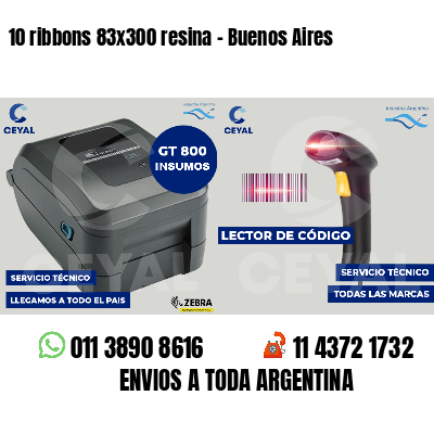 10 ribbons 83x300 resina - Buenos Aires
