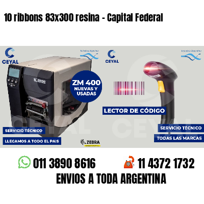 10 ribbons 83x300 resina - Capital Federal