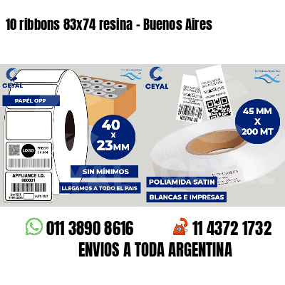 10 ribbons 83x74 resina - Buenos Aires