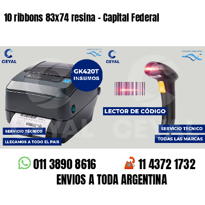 10 ribbons 83x74 resina - Capital Federal