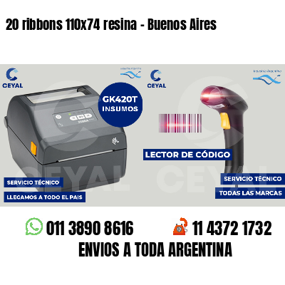 20 ribbons 110x74 resina - Buenos Aires