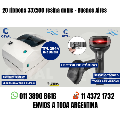 20 ribbons 33x500 resina doble - Buenos Aires