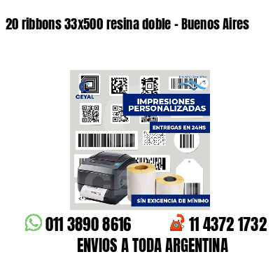 20 ribbons 33x500 resina doble - Buenos Aires