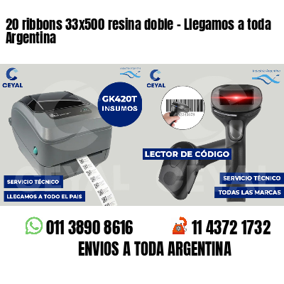 20 ribbons 33x500 resina doble - Llegamos a toda Argentina