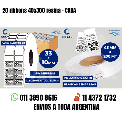 20 ribbons 40x300 resina - CABA
