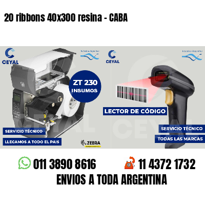 20 ribbons 40x300 resina - CABA