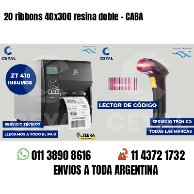 20 ribbons 40x300 resina doble - CABA
