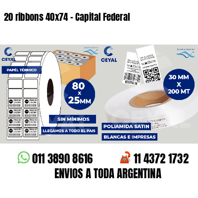 20 ribbons 40x74 - Capital Federal