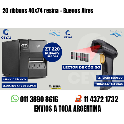 20 ribbons 40x74 resina - Buenos Aires
